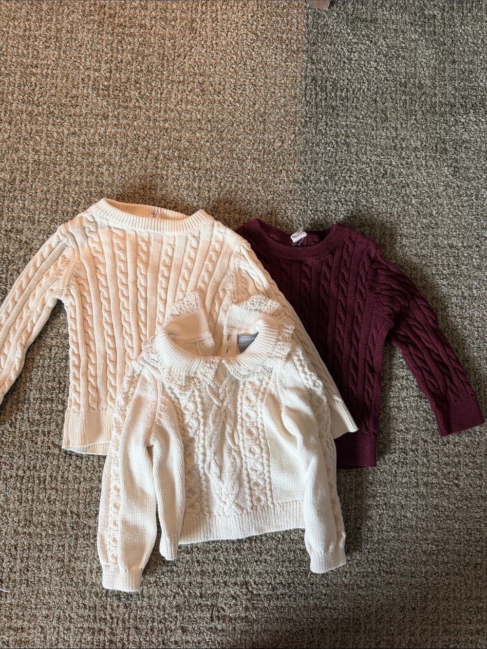 GAP and Tahari Cable Knit Sweater Bundle 2T